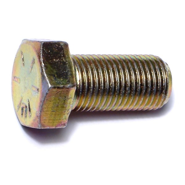 Midwest Fastener Grade 8, 1/2"-20 Hex Head Cap Screw, Zinc Yellow Steel, 1 in L, 25 PK 00883